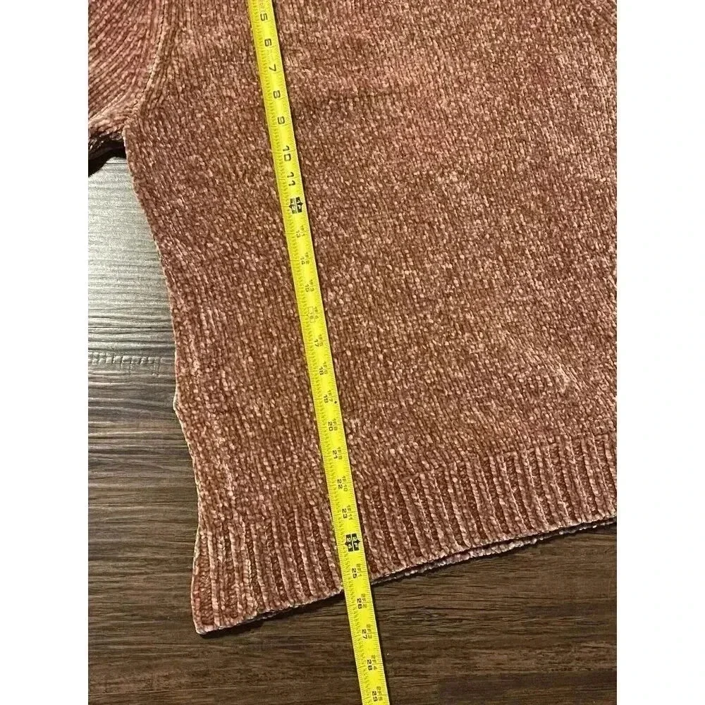 Orvis Womans Chenille Crewneck Pullover Super Soft Sweater Pink‎ Large